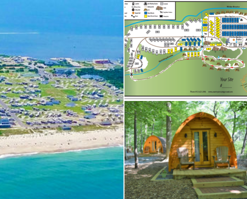 Campgrounds that I have camped at cover photo collage