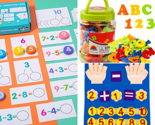 Homeschooling items cover photo collage