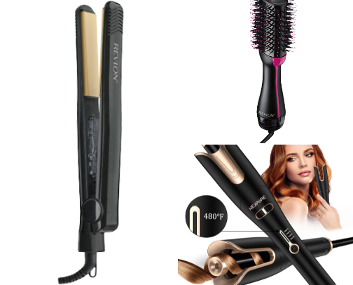 Hair tools cover photo collage