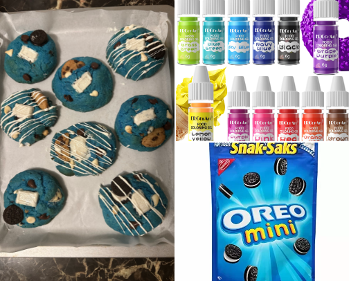 Crumbl inspired cookies🍪 using Box cake cover photo collage