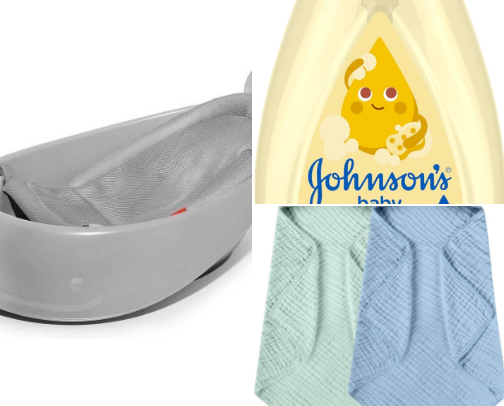 Baby Bathing Essentials cover photo collage