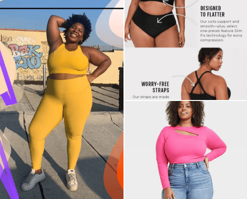 PLUS SIZE FASHION cover photo collage