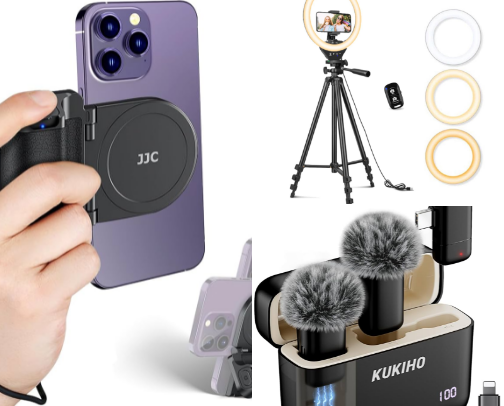 Phone/camera items cover photo collage