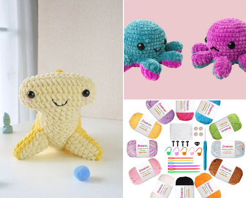 Crochet patterns cover photo collage
