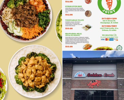 My Go-To Restaurants in Champaign 🍽️ cover photo collage
