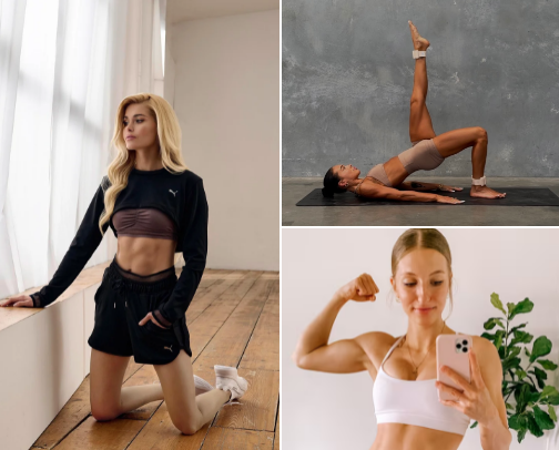 no gym, no problem: my fav youtube fitness channels🏋️‍♀️ cover photo collage