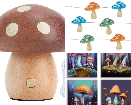 Mushroom Decor Essentials: Cozy Cottagecore Room Ideas for a Magical Aesthetic cover photo collage