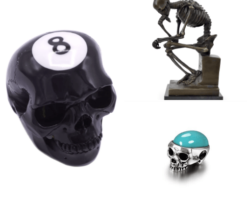 Skulls, Skeletons & Cursed Art cover photo collage