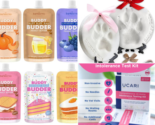 Dog Pampering Favorites: Toys, Treats, & More! cover photo collage