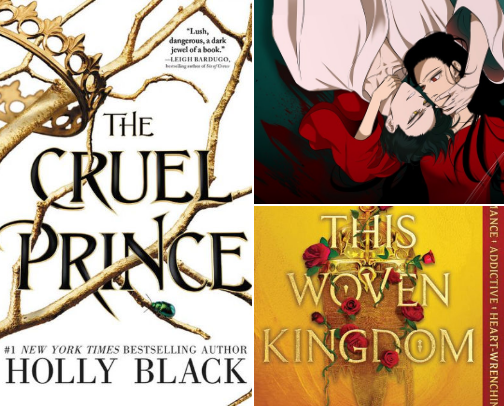 The Best Fantasy Enemies to Lovers Books/Webtoons (where they're actual enemies) cover photo collage