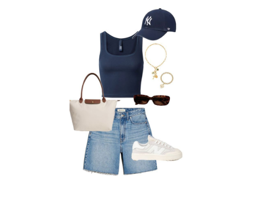 Casual Tank & Shorts outfit cover photo collage