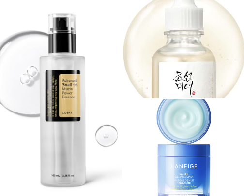 Glass Skin Skincare Routine cover photo collage