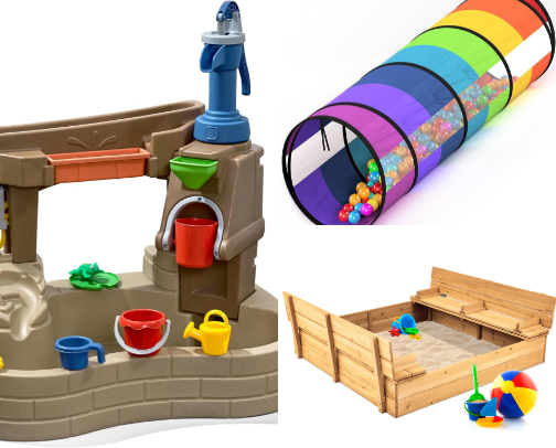 Outdoor Toys that Keep My 3 Year Old Busy While I Take Care of My Newborn Twins cover photo collage