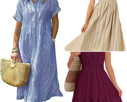 Natural Fiber Dresses for Petite Body cover photo collage