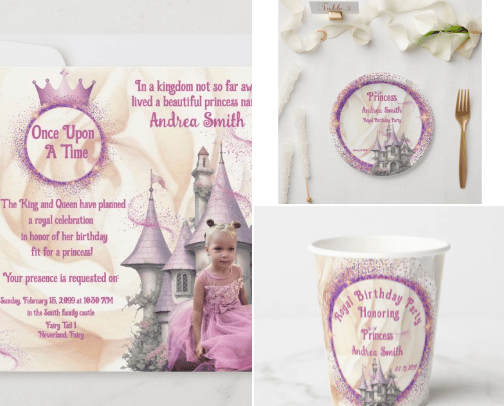 Once Upon A Time Princess Birthday Party 👑💎 cover photo collage