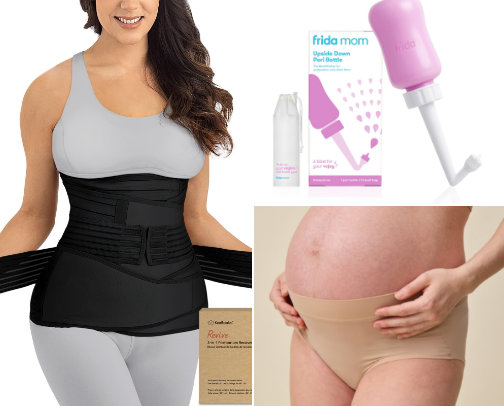 The best Postpartum recommendations for C-Section moms cover photo collage