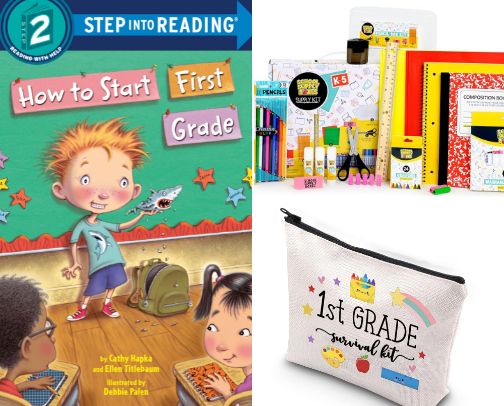 1st Grader Back to School Essentials for the Busy Mom cover photo collage