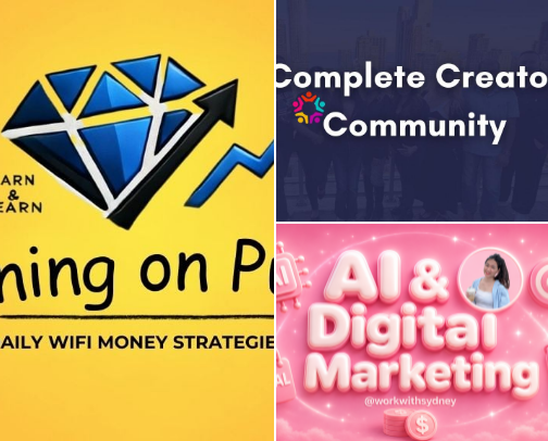 Learn to Make Money Online: Communities & Resources cover photo collage