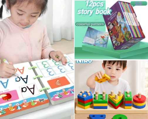 Playroom Toys for Toddlers cover photo collage