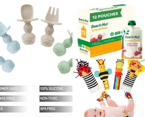 Baby Stocking Stuffers cover photo collage