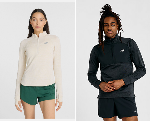 New balance Athletics Heat Grid 1/2 Zip men and women cover photo collage