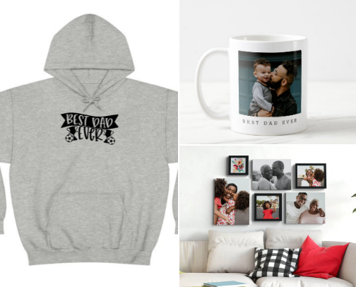 Super dad gift ideas, cover photo collage