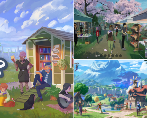 Cozy Games ✨ cover photo collage