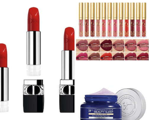 Makeup and skincare cover photo collage