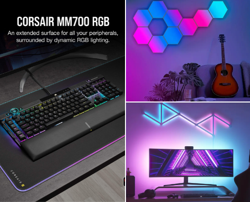 Make your gaming setup look better🪄 cover photo collage
