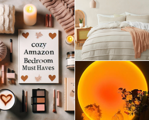 🛏 Cozy Amazon Bedroom Must-Haves ✨ cover photo collage