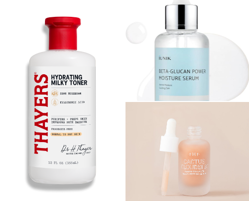 Skincare and anti-aging products for sensitive skin cover photo collage