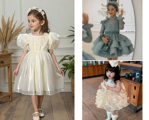 💐Girls’ Wedding Guest & Flower Girl Dresses (0m–12y) cover photo collage