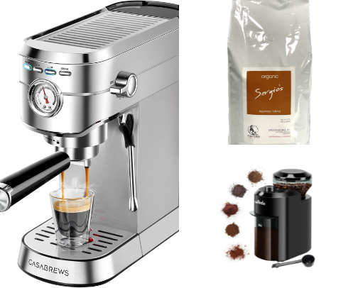 Barista’s choice at home coffee items cover photo collage
