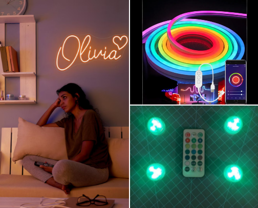 LED Lights - Room Glow-Up Essentials cover photo collage