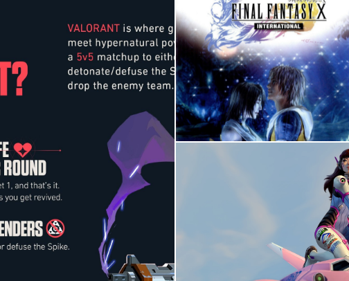 video games that I play 🩷 cover photo collage