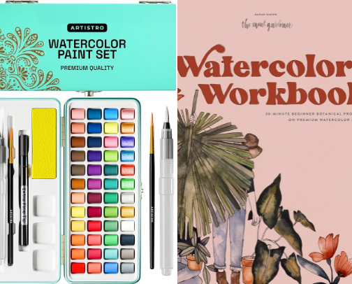 Watercolor cover photo collage
