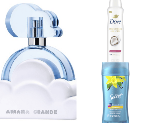 Perfumes and body sprays cover photo collage
