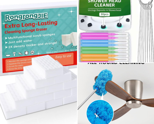 My favorite affordable cleaning items cover photo collage