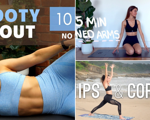 my favorite youtube workouts cover photo collage