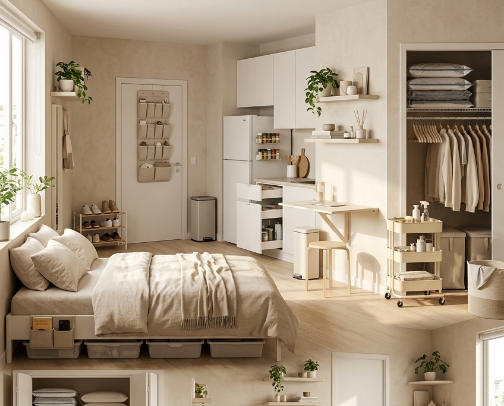 Small Apartment Must Haves🏢 cover photo collage