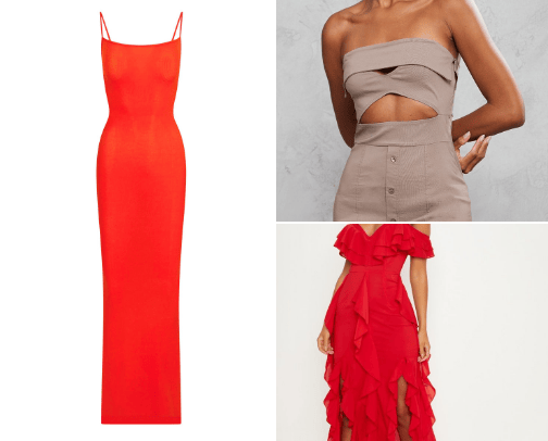 Evening's dresses cover photo collage