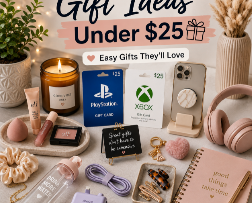 🎁 Gift Ideas Under $25 | Easy Gifts They'll Love cover photo collage