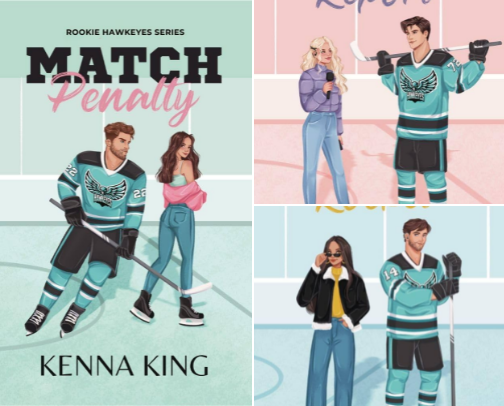 Get Free - For Match Penalty: Coach's Daughter Hockey Romance (Rookie Hawkeyes Series Book 1) cover photo collage