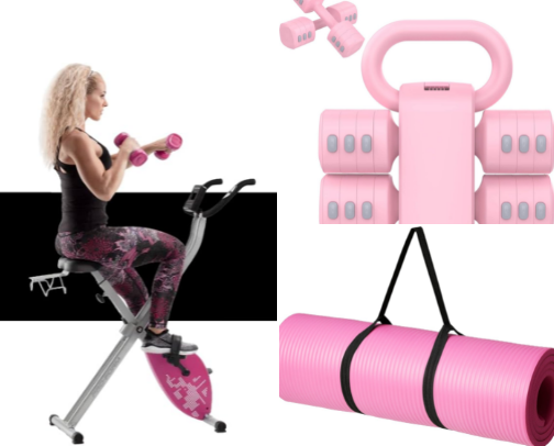 My Workout Must-Haves: Essential At-Home Fitness Equipment, Home Gym Accessories & Workout Gear for Women cover photo collage