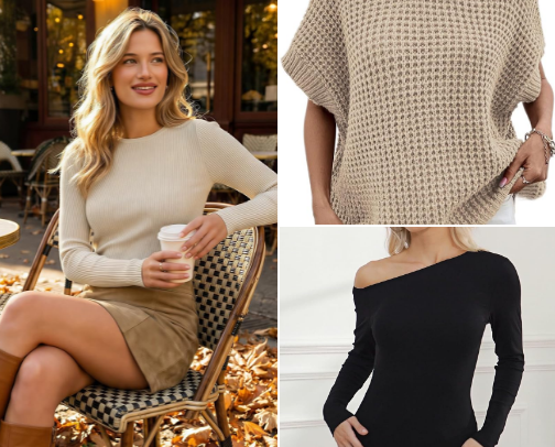 Fall-ing for These Sweater Weather Outfits 🍁 cover photo collage