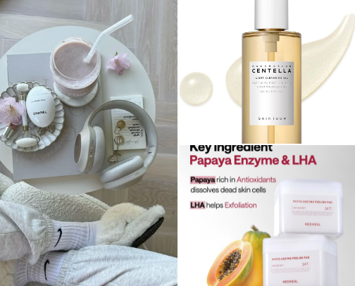 Skincare and makeup remover for dry-skin types (+ pores minimizer) cover photo collage