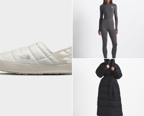 Winter must haves from SKIMS and North Face cover photo collage