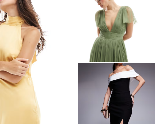 wedding guest/prom dresses cover photo collage