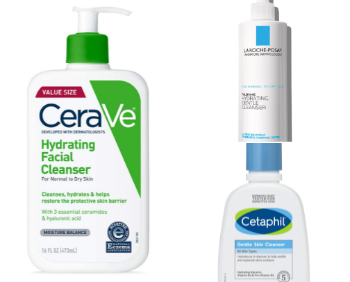 Cleansers for dry skin cover photo collage