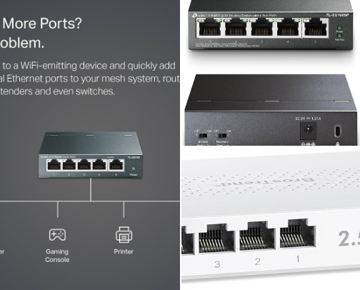 the best ethernet switch under $50 cover photo collage